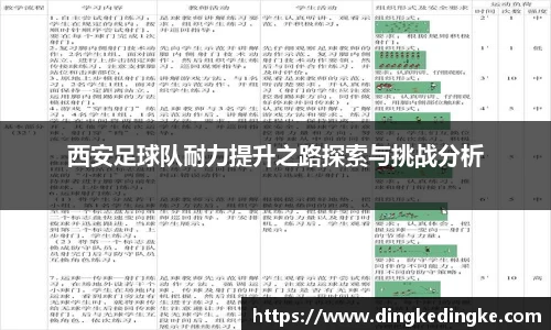 西安足球队耐力提升之路探索与挑战分析